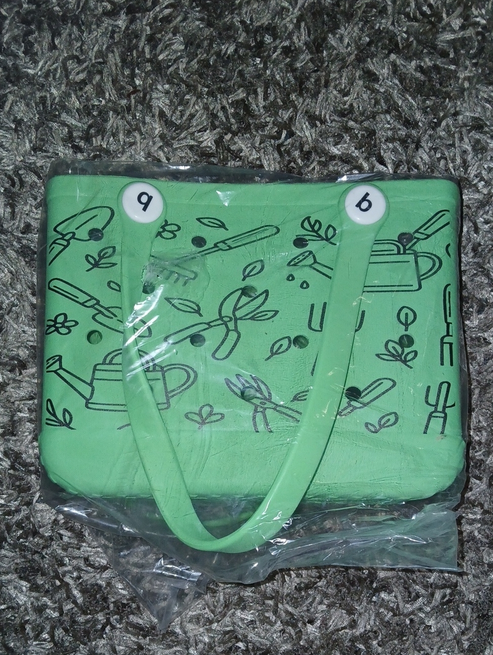 Green Garden-Print LIKE BOGG BAG Size Small
